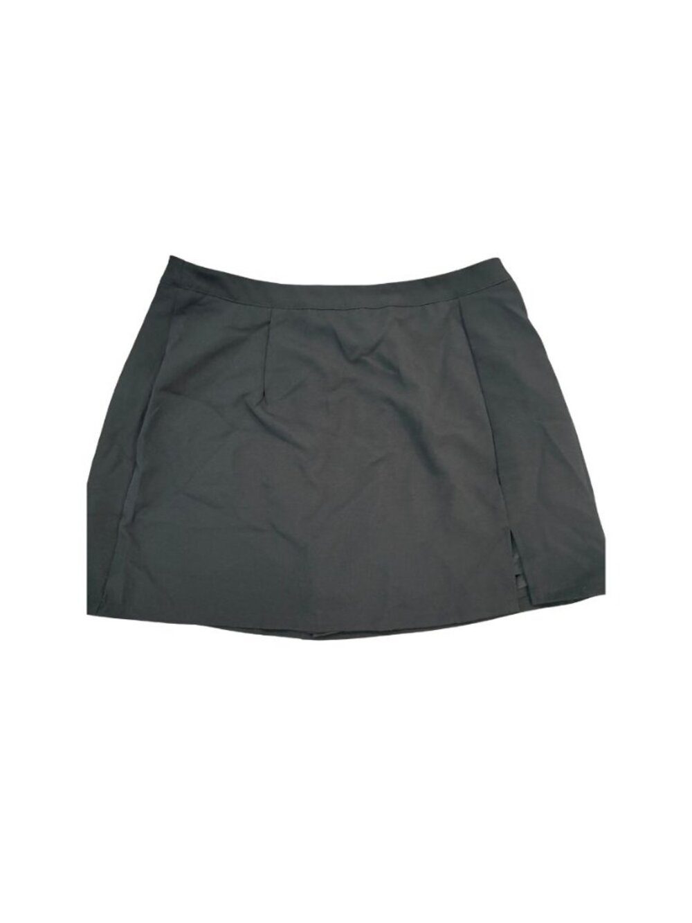 NWT Dazy Plus Black Mini Skort Women's 1XL Side Slit Built-In Shorts